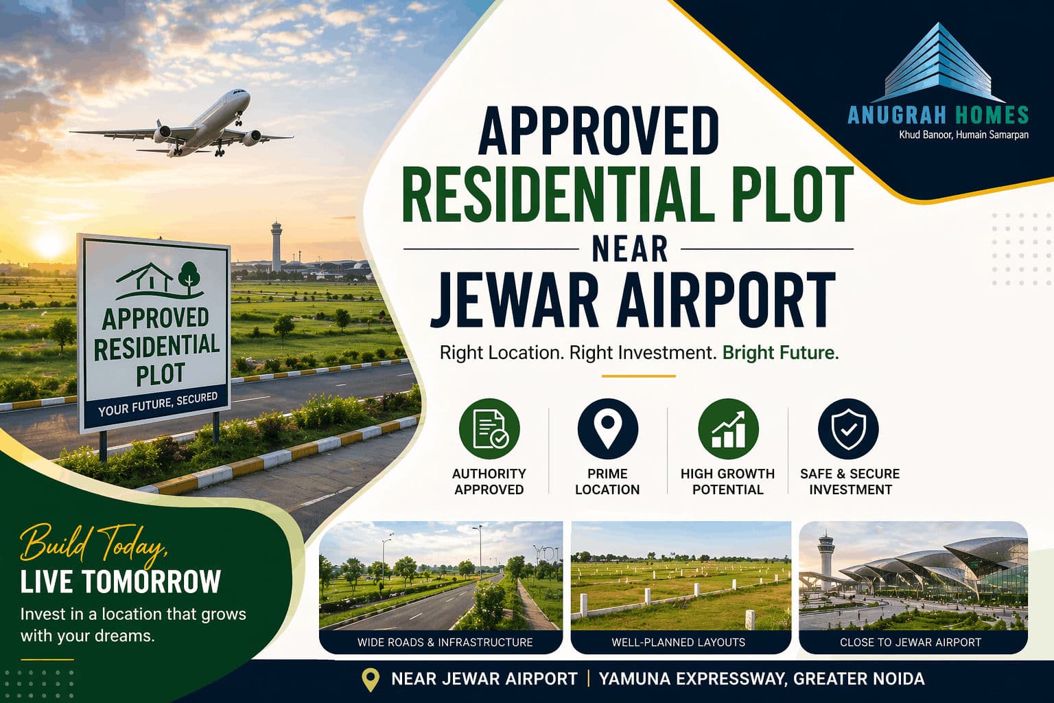 Approved Residential Plot Near Jewar Airport – Secure & High-Return Investment