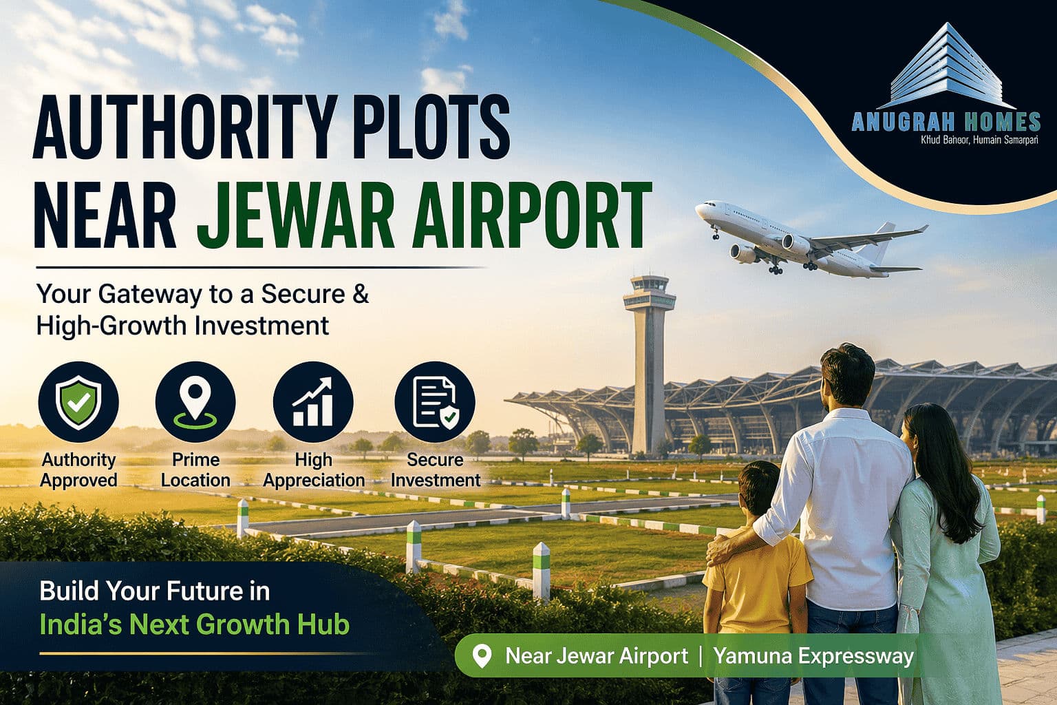 Authority Plots Near Jewar Airport – YEIDA Approved Investment with High ROI