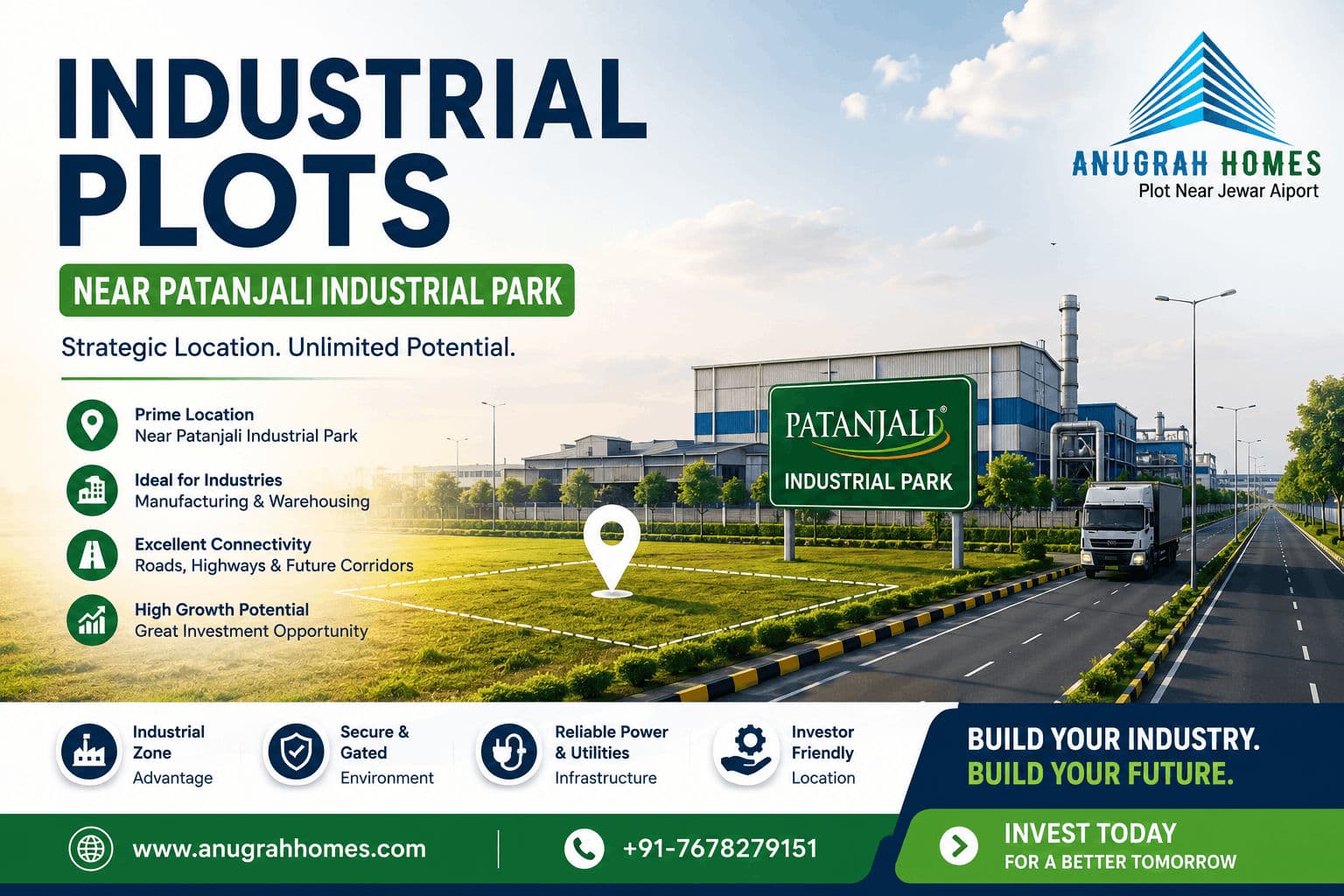 Industrial Plots Near Patanjali Industrial Park, YEIDA Sector 24
