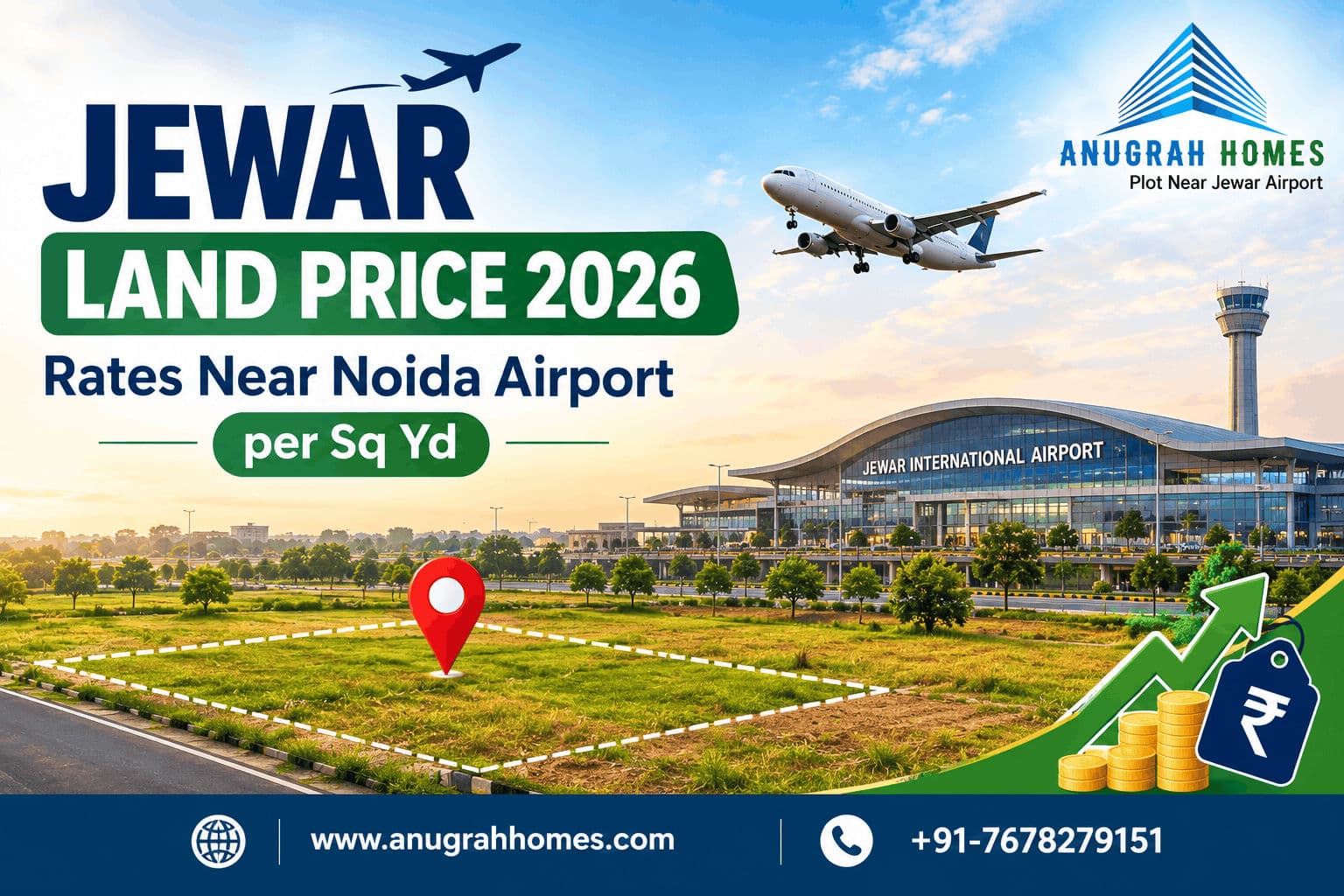 Jewar Land Price 2026: What Land and Plots Near Noida Airport Cost Today